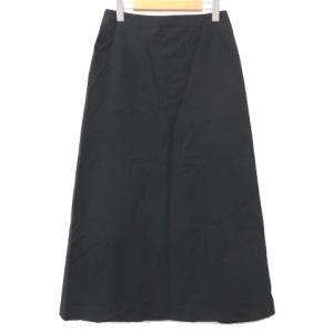 ロングナイロンAラインスカート 3 ブラック