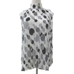 LANVIN en Bleu ランバンコレクション ドット柄シフォンブラウス2点 38 M ホワイト