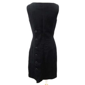 VALENTINO ワンピース ひざ丈 ノースリーブ バックボタン 11 ブラック