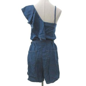 DIESEL デニム オールインワン フリル ワンショルダー サロペット XXS ブルー