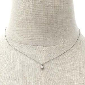 4℃ ダイヤモンド ネックレス Pt850 1Pダイヤ チェーン ペンダント アクセサリー