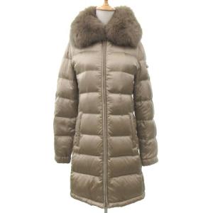 PRADA SPORT ダウン コート ロング フォックスファー ベルト ジャケット 40 Lサイズ ベージュ