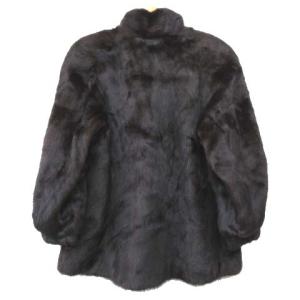 LANVIN ミンク コート ハーフ丈 毛皮 リアルファー ジャケット F 茶 ブラウン