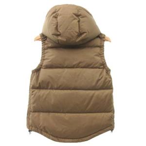 STAMMBAUM ダウンベスト 金ボタン フード付き 日本製 34 XSサイズ ベージュ
