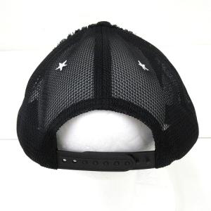 YOSHINORI KOTAKE DESIGN メッシュ キャップ 帽子 444 ワッペン ワンポイント 星 スター 刺繍 コットン 黒 ブラック N