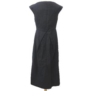 Drawer リネンフレアワンピース M 黒