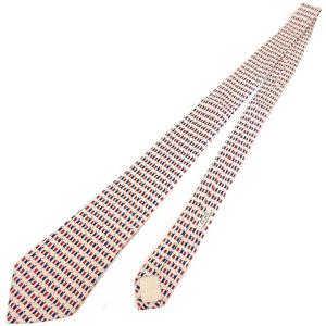 HERMES オールド ネクタイ レギュラータイ シルク  オフホワイト 