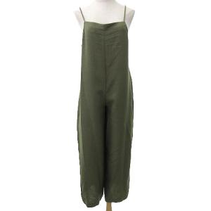 21SS リネンライクサロペット 36 カーキ