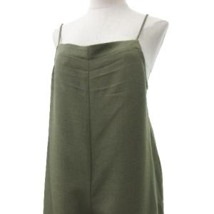 Spick&Span 21SS リネンライクサロペット 36 カーキ