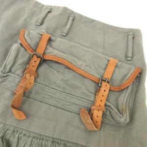 KAPITAL 岡山御津工場産 ランタンパンツ ショートパンツ レザーベルト ポケット クロップド丈 0 Mサイズ カーキ