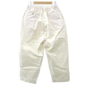 Scye 20SS コットン サテン キャロット パンツ コクーンシルエット 38 Mサイズ 白 オフホワイト