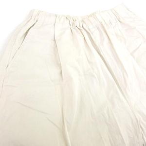 Scye 20SS コットン サテン キャロット パンツ コクーンシルエット 38 Mサイズ 白 オフホワイト