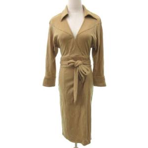 ウールラップワンピース ベージュ