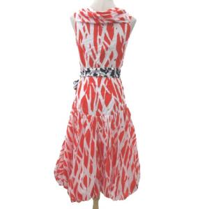 DIANE von FURSTENBERG ウエストリボンラップワンピース 2 レッド