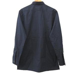 HERMES ボタンダウン カジュアルシャツ 刺繍 フランス製 40 黒