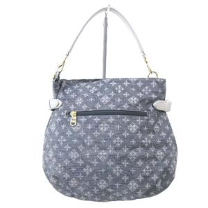 russet 20SS DENIM PNJ ナイロン製 ショルダーバッグ モノグラム デニム転写 総柄 2WAY ハンドバッグ グレー