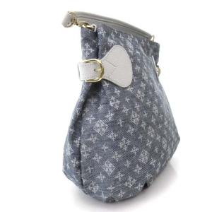 russet 20SS DENIM PNJ ナイロン製 ショルダーバッグ モノグラム デニム転写 総柄 2WAY ハンドバッグ グレー