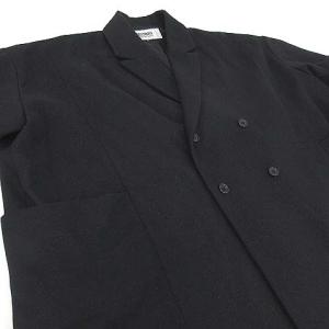 Basisbroek 近年モデル eggコート オーバーサイズ ダブル ウール ジャケット 3 L 黒 ブラック