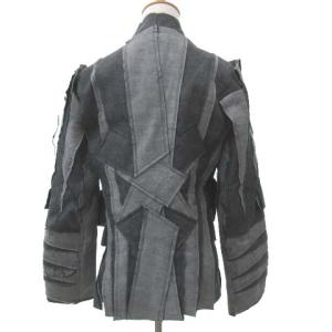 ISSEY MIYAKE 再構築 セットアップ リメイク デニム調 アシンメトリー 3 L グレー