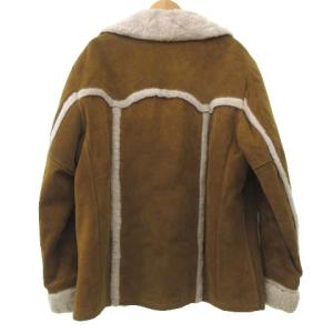 Schott ムートン コート スエード ジャケット くるみボタン 約XLサイズ 大きいサイズ ベージュ 
