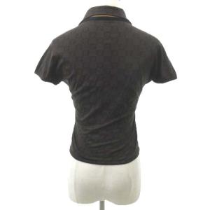 FENDI ズッカ柄クロップドポロシャツ 40 ブラウン