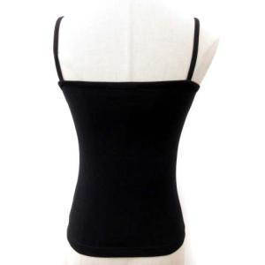 GIANNI VERSACE キャミソール メデューサ 刺繍 ストレッチ ショート丈 黒 ブラック XS相当