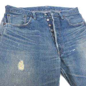 Levi's 501XX 55501 LVC デニム パンツ ダメージ加工 ヴィンテージ復刻 オフセット セルビッジ ジーンズ 36 青