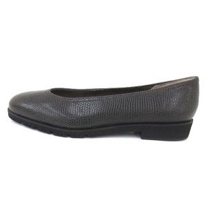 Salvatore Ferragamo PREMIO レザー パンプス リザード型押し フラット シューズ イタリア製 5.5 C 23cm 茶 ブラウン