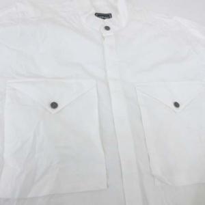 VERSACE メデューサ ビッグポケット バンドカラー イタリア製 シャツ XL 白