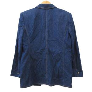 LEONARD フラワー刺繍シルクデニムジャケット 9 ブルー