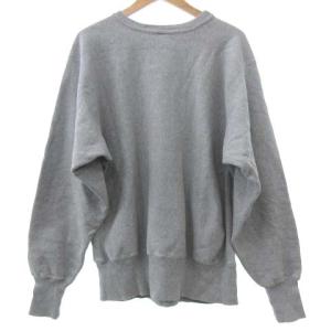 Champion 90s トレーナー リバースウィーブ ワンポイント ロゴ 刺繍タグ トップス カットソー 長袖 裏起毛 USA製 L グレー
