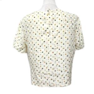 VALENTINO MISS V シャツ ドット ヴィンテージ プルオーバー シルク 42 ベージュ
