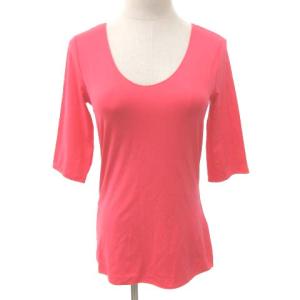 カットソー 五分袖 薄手 ストレッチ 38 ピンク