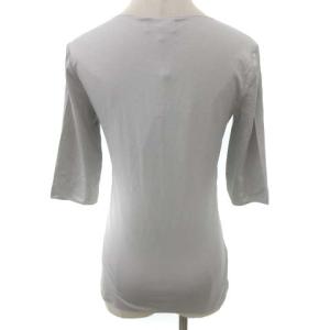 EMPORIO ARMANI タグ付き カットソー 五分袖 薄手 ストレッチ 38 グレー