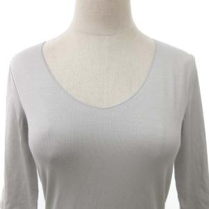 EMPORIO ARMANI タグ付き カットソー 五分袖 薄手 ストレッチ 38 グレー