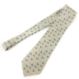 HERMES ネクタイ レギュラータイ イースター シルク100% フランス製 ベージュ