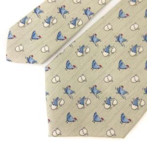 HERMES ネクタイ レギュラータイ イースター シルク100% フランス製 ベージュ