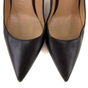 PELLICO パンプス ピンヒール ポインテッドトゥ レザー 黒 ブラック 38 24cm相当 靴 シューズ
