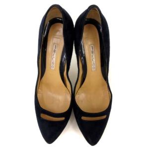 PELLICO スエードピンヒールパンプス ネイビー