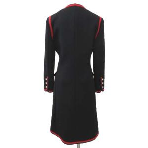 GUCCI 18AW ノーカラーコート パールボタン 40 黒