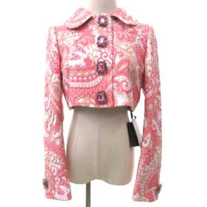DOLCE&GABBANA セットアップ ペイズリーラメ刺繍 ビジュー 40 ピンク