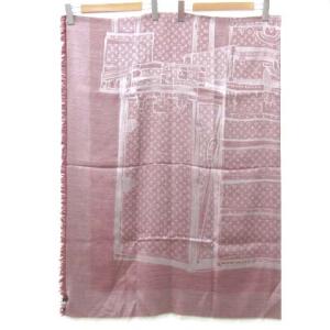 LOUIS VUITTON R98142 ストール カシミヤ シルク レッド