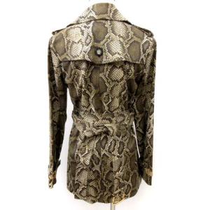 MICHAEL Michael Kors トレンチコート ミディアム ミドル パイソン 総裏地 ベルト 2way カーキ系 XS アウター