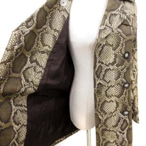 MICHAEL Michael Kors トレンチコート ミディアム ミドル パイソン 総裏地 ベルト 2way カーキ系 XS アウター