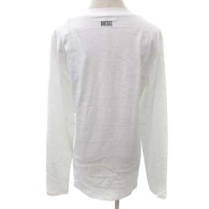 DIESEL T-HILARY-V2 プリントワッペンTシャツ ホワイト