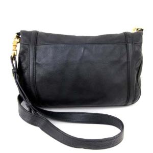 TORY BURCH ショルダーバッグ ロゴ レザー 皮革 黒 ブラック 鞄