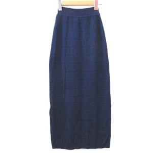 FENDI 20SS ズッカ柄 スカート ニット 40 ネイビー