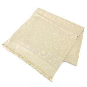 M75235 モノグラム シャイン ストール ラメ シルク混 ゴールド