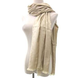 LOUIS VUITTON M75235 モノグラム シャイン ストール ラメ シルク混 ゴールド