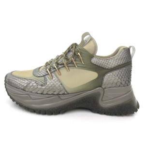 LOUIS VUITTON 18AW スニーカー ランアウェイ パルス・ライン パイソンレザー メタリック シューズ グレー